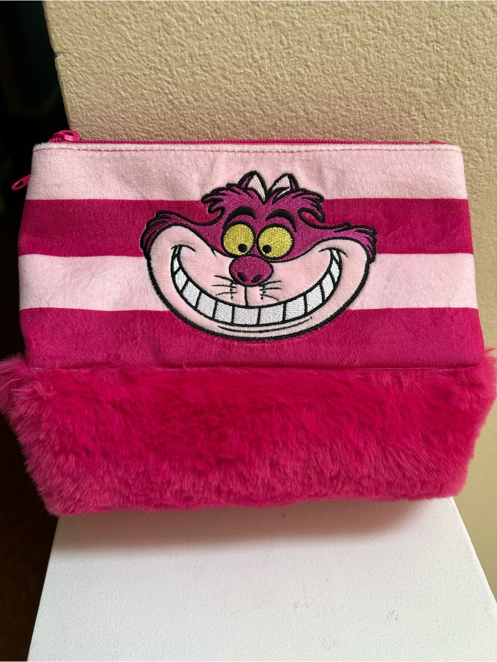 Disneyland Cheshire Cat Plush Makeup Bag